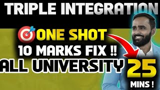 TRIPLE INTEGRATIONONE SHOTENGINEERING MATHEMATICSPRADEEP GIRI SIR [upl. by Ylaek]