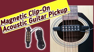 MUSTANG Clipon Acoustic Guitar Pickup Unboxing Testing [upl. by Adnarram794]