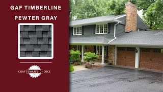 GAF Timberline Pewter Gray Roofing Shingles  Design Ideas amp Project Examples [upl. by Silevi]