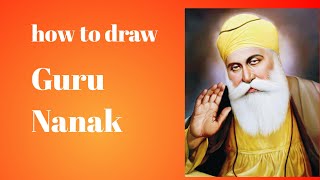 How to draw Guru Nanak in easy steps on Xerox paper [upl. by Hayyikaz290]