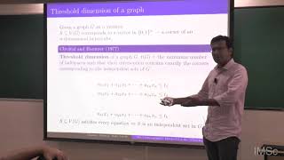 The Lexicographic Method for the Threshold Dimension Problem  Mathew Francis [upl. by Payne630]