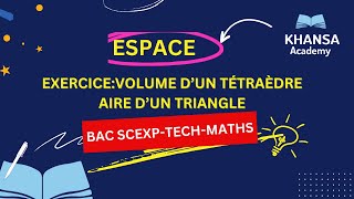 Exercice Volume dun tétraèdreAire dun triangle [upl. by Linker]