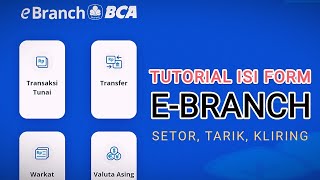 cara menggunakan ebranch bca web untuk transaksi setor tarik kliring [upl. by Yanttirb]