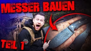 MESSER SELBER BAUEN  Teil1  Outdoor Survival Bushcraft  schleifen schärfen schmieden [upl. by Sutniuq]