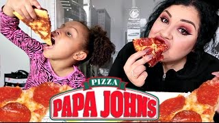 Papa Johns MUKBANG  Eating Show [upl. by Karim942]