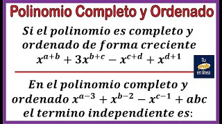 🚩EXPRESIONES ALGEBRAICAS 05 Polinomio Completo Y Ordenado Ejercicios [upl. by Attelra365]