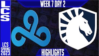 C9 vs TL Highlights  LCS Spring 2023 W7D2  Cloud9 vs Team Liquid [upl. by Setsero26]