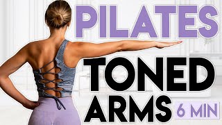 GET A PILATES BODY UPPER BODY WORKOUT 🔥 Body Fat Burn amp Tone  6 min [upl. by Ciredor]