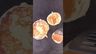 Mini pancakes with maple syrup breakfast pancakes food short [upl. by Atonsah]