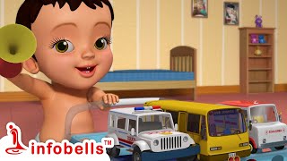 Playing with Vehicle Toys  Pretend Play  Malayalam Kids Cartoon Videos  Infobells [upl. by Anabelle165]