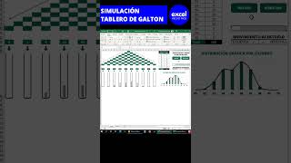 Simulación Tablero de GALTON en Excel SHORTS 5 [upl. by Aurelio863]