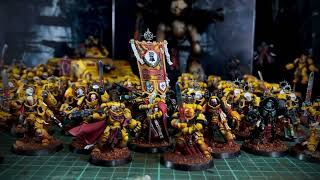 Next Imperial Fists army ready game painting [upl. by Aigroeg]