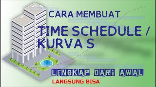 Cara membuat time schedule proyek diexcel lengkap [upl. by Einnaj]