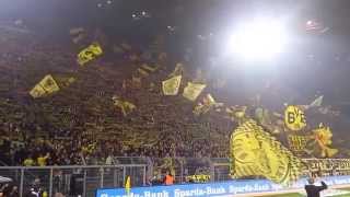 Borussia Dortmund  VfB Stuttgart 22 Südtribüne Gelbe Wand Youll never walk alone [upl. by Nylannej]