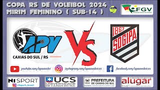 COPA RS DE VOLEIBOL MIRIM FEMININO 2024  APVUCS x SOGIPA [upl. by Owain]