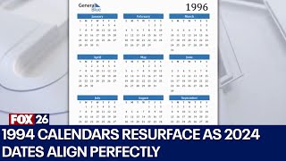 1994 calendars are back 2024 dates match up [upl. by Iraam784]