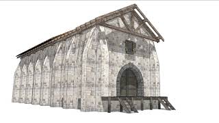 Longovicium Roman Fort Horreum granary 3D CGI [upl. by Graham]