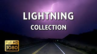 Storms ang Lightning Strikes Compilation  Driving Video With Live Sound  FHD [upl. by Paquito]