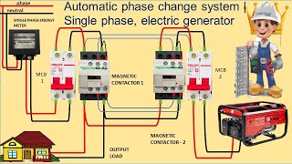 automatic phase changeover system single phase automatic line changeover [upl. by Asinla375]