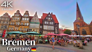 Bremen Germany  Summer Walking Tour 2023  4K Ultra HD [upl. by Osi]