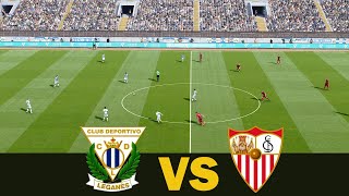 Leganes vs Sevilla  La Liga 202425  Full Match All Goals  Realistic PES Gameplay [upl. by Anaeel]