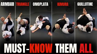 5 Essential Escapes How To Survive The Armbar Triangle Omoplata Kimura amp Guillotine Essential [upl. by Ahsilrae]