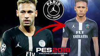 Como criar o uniforme do Jordan do PSG para Chanpions LeaguePES 201819 [upl. by Festa293]