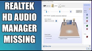 Realtek audio manager missing 100 working solution for all windows windows audio realtek [upl. by Sandor141]