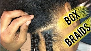 Box braids tutorial technique pour cheveux courtslongs [upl. by Arreic]