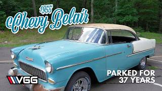 Will This 1955 Chevy Belair RUN AND DRIVE After 37 YEARS Parked In A Garage Day With Derek [upl. by Beaver]