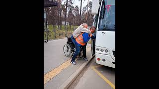 Bus driver makes the bus accessible to a wheelchair user shorts [upl. by Riha]