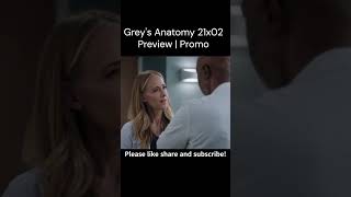 Greys Anatomy 21x02 Preview  Promo greysanatomy [upl. by Hollah]