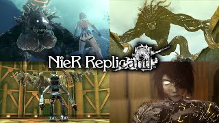 NieR Replicant  ALL BOSS FIGHTS 4K 60ᶠᵖˢ ✔ [upl. by Iain]