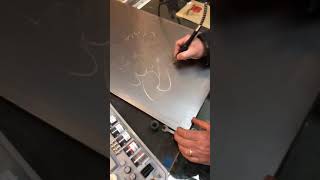 Grinding letters on Metal  WARNING ⚠️ This sounds gnarly like scratching on blackboard gnarly [upl. by Grannie392]