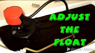 Adjusting the float on high volume capacity toilets [upl. by Atirys]