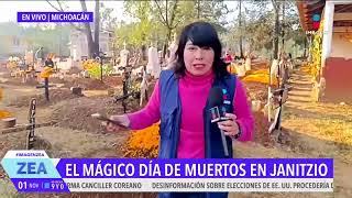 Día de Muertos Familias michoacanas alistan las tumbas de sus seres queridos en Pátzcuaro  Zea [upl. by Erdne658]