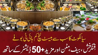 BEST amp LAVISH LUNCH BUFFET OF SIALKOT  Best HiTea Buffet In Sialkot  Mutton  Chicken 50 Items [upl. by Yerrok]