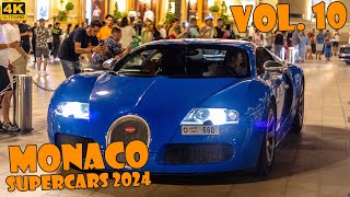 SUPERCARS IN MONACO 2024  VOL 10 2024 4K [upl. by Ainirtak]