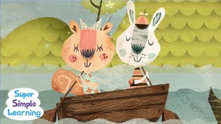 Row Row Row Your Boat  Bedtime Lullaby  Super Simple Songs [upl. by Fawcett]