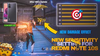 Redmi Note 10s Free Fire Best Auto Headshot Dpi Hud Sensitivity Setting After Free Fire New Update🔥 [upl. by Artair]