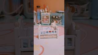 Unboxing Sylvanian Families Baby Rabbit Crib Set 🩷🐇 calicocritters sylvanianfamilies miniature [upl. by Ninazan]