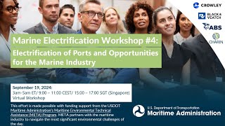 CharIN MCS Marine Workshop Electrification of Ports and Opportunities for the Marine Industry [upl. by Evilc]