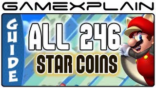 All 246 Star Coins in New Super Mario Bros U in 53 minutes  Guide And Secret Exits [upl. by Akiram]