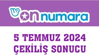 On Numara Çekiliş Sonuçları 5 Temmuz 2024 [upl. by Mayhew]