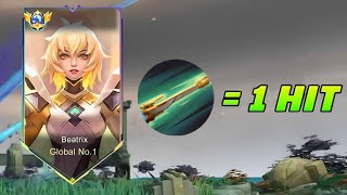 TOP GLOBAL BEATRIX NEW ONE HIT BUILD BEST FOR SOLO RANK must try [upl. by Ahsieit]