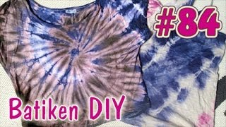 VLog 84 Batiken DIY  Batikmuster  TieDye  Verlosung [upl. by Anana]