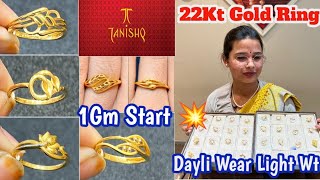 Beautiful Tanishq 22kt Gold Daily with Party Wear Ring Designs With Price amp Wt tanishqjewellery [upl. by Bywoods472]