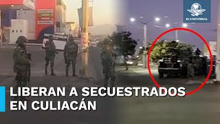 Liberan a personas quotlevantadasquot por grupos armados en Culiacán [upl. by Kimball693]