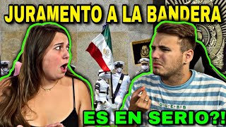 🇪🇸 REACCIÓN a JURAMENTO a la BANDERA MEXICANA 🇲🇽 que orgullo da esto… [upl. by Patty]