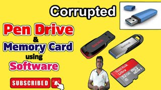 Repair Corrupted Pen Drive amp Memory Card using Software I How to Fix Corrupted Pen Drive Memorycard [upl. by Lotus726]